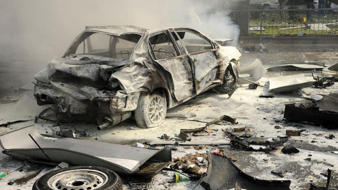 Car blast rocks central Damascus, casualties reported