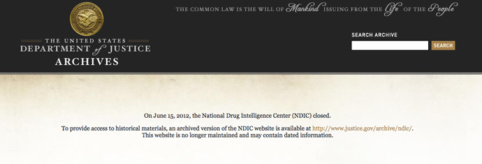A screenshot from justice.gov