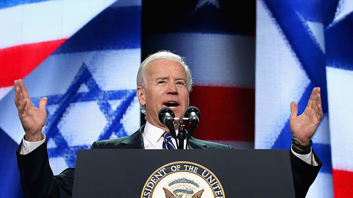 U.S. Vice President Joe Biden addresses the American Israel Public Affiars Committee's annual policy conference at the Washington Convention Center March 4, 2013 in Washington, DC. (AFP Photo / Chip Somodevilla)