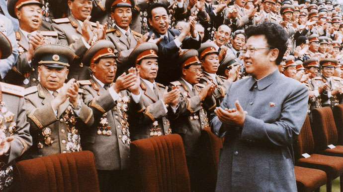 North Korean leader Kim Jong-Il meets with Korean People's Army personel in September 1988 file photo. Kim Jong-Il was named as the General Secretary of North Korean ruling Workers' Party.(AFP Photo / Korean News Service)