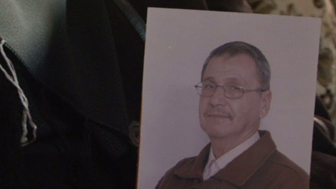 Screenshot from RT video showing the photo of the late Maisara Abu Hamdiyeh