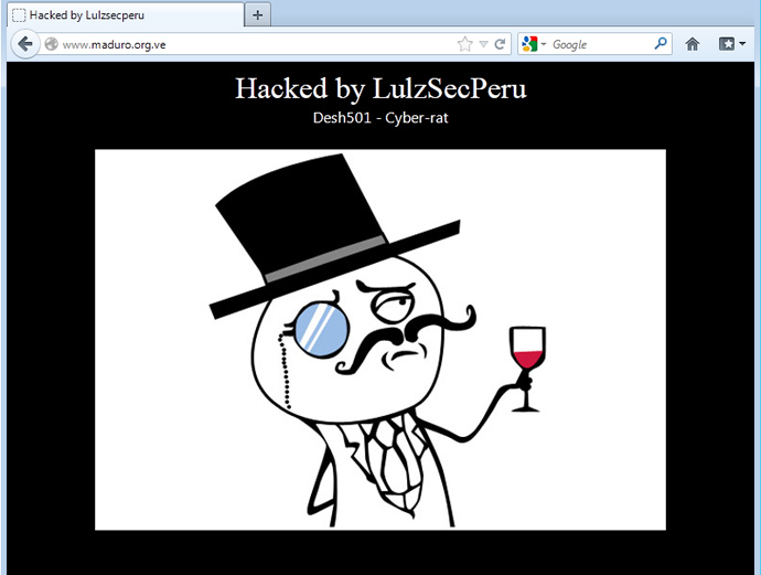 screenshot from http://www.maduro.org.ve/