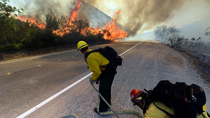 Toxic pesticides burn up in California wildfire