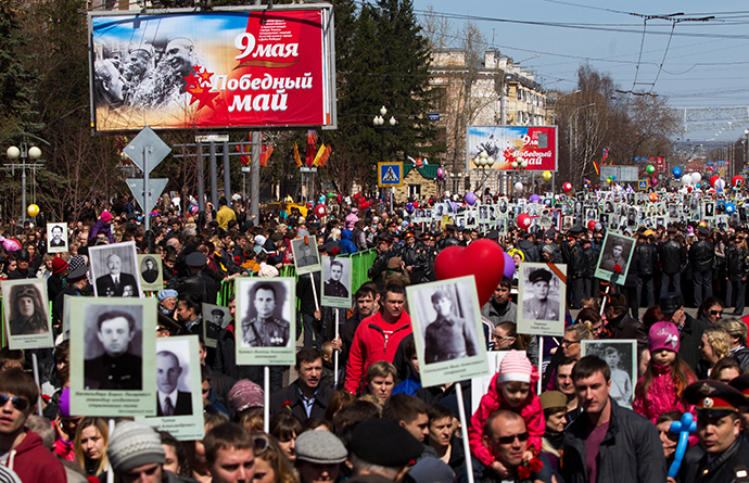 The biggest âImmortal Regimentâ march in Tomsk in Siberia. (RIA Novosti / Yakov Andreev)