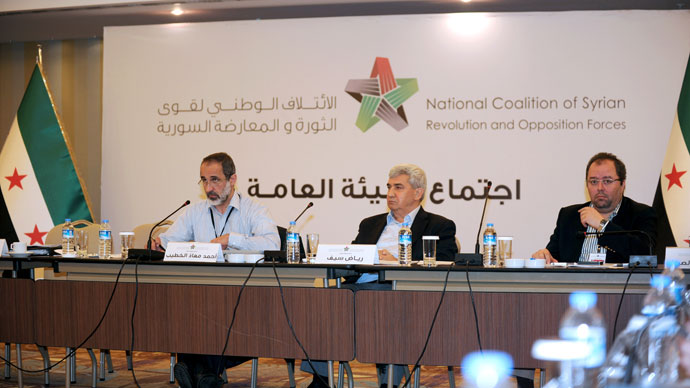 Members of the National Coalition of Syrian revolution and opposition forces, attend a meeting on May 23, 2013, in Istanbul.(AFP Photo / Bulent Kilic)