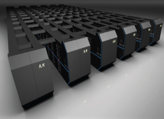 An artist's rendering of the final look of the Tianhe-2 system. (Image from netlib.org)