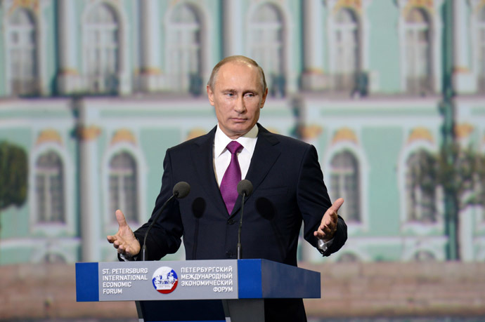 President Vladimir Putin attends the XVII St. Petersburg International Economic Forum. (RIA Novosti/Alexei Danichev)
