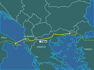 The Trans - Adriatic Pipeline (Image from wikipedia.org)