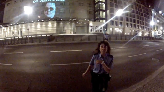 An image grab taken from a video uploaded on YouTube on July 7, 2013 by user@CavemanGermany