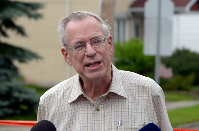 Edward Burkhardt, CEO of Montreal, Maine and Atlantic Railways Inc.,(MMA) (AFP Photo / Steeve Duguay)