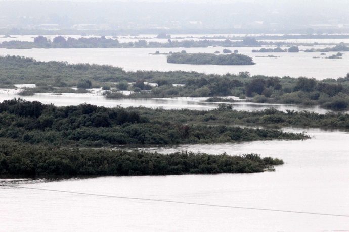 Left bank of river Amur during the flooding (RIA Novosti/Vitaliy Ankov)