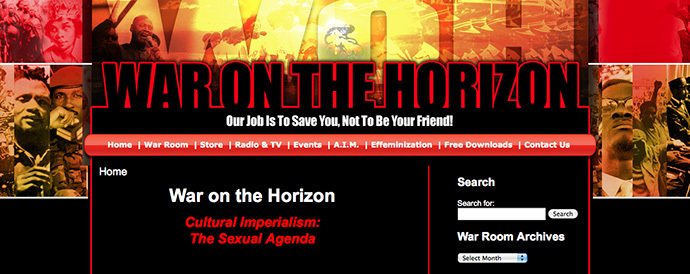 A screenshot from waronthehorizon.com