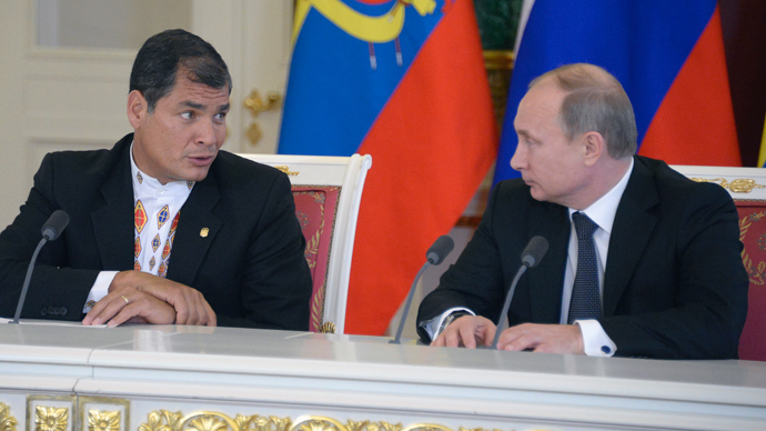 Ecuador’s Correa in Moscow amid reheated NSA debate