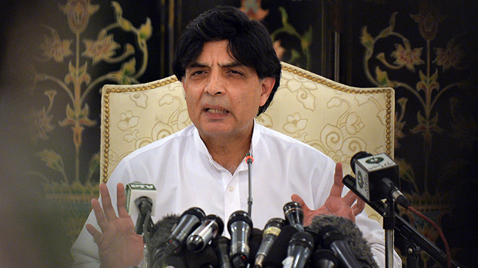 Pakistani Interior Minister Chaudhry Nisar (AFP Photo / Aamir Qureshi)