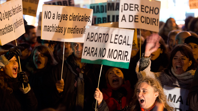 Spain pushes for harsh law on abortions, sparking outrage