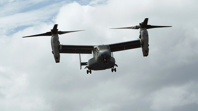 An US Osprey aircraft (Reuters / Edgar Su)