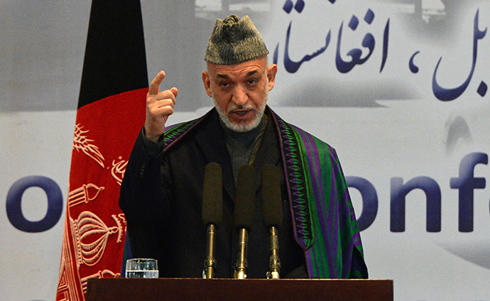 Afghan President Hamid Karzai (AFP Photo / Aref Karimi)