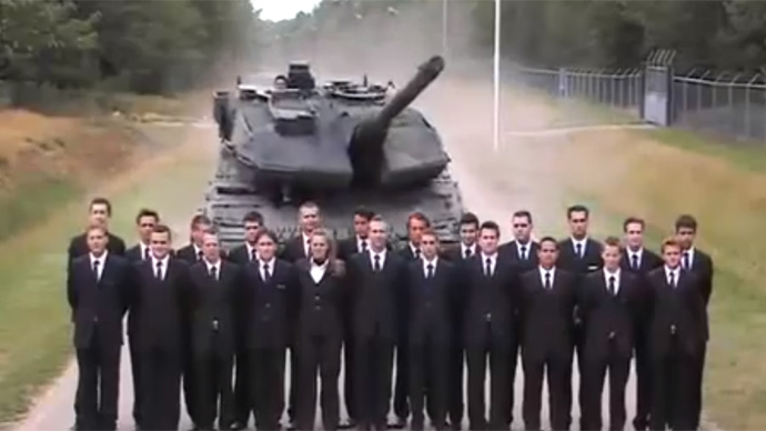 Footage of tank using crowd of people for full-speed brake demo goes viral (VIDEO)