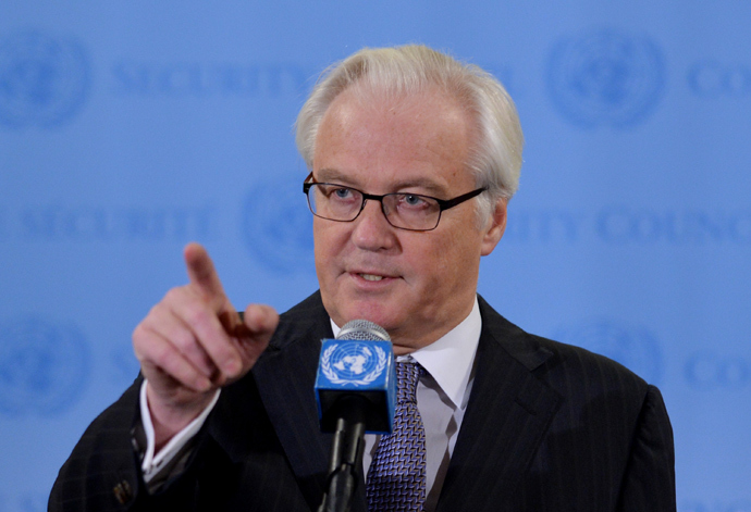 Vitaly Churkin, Russia's Ambassador to the United Nations (AFP Photo / Stan Honda)