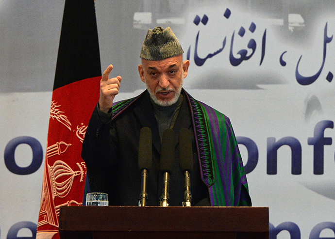 Afghan President Hamid Karzai (AFP Photo / Aref Karimi)