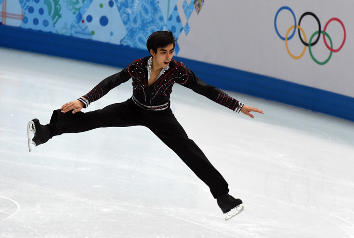 Philippines' Michael Christian Martinez performs in the Men's Figure Skating Free Program at the Iceberg Skating Palace during the Sochi Winter Olympics on February 14, 2014. (AFP Photo / Damien Meyer)