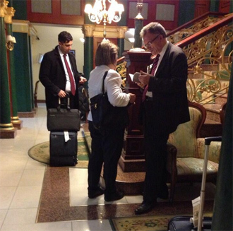 OSCE delegation arrives to Simferopol. Photo by Lida Vasilevskaya
