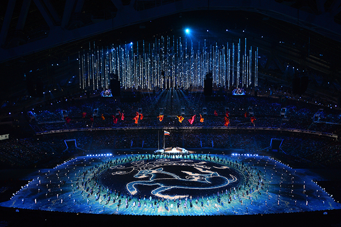 Performers take part in the opening ceremony of the 2014 Paralympic Winter Games in Sochi, March 7, 2014. (RIA Novosti)