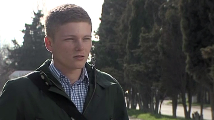 Maksim Knyazev, contract senior seaman of the military base Ð0248 of the ship Hetman Sagaydachny (Screenshot from RT Video).