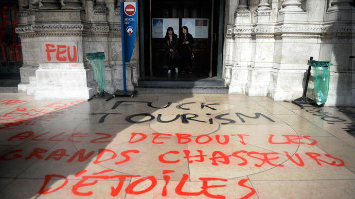 'F**k tourism': Vandals deface Paris' Sacré Coeur basilica