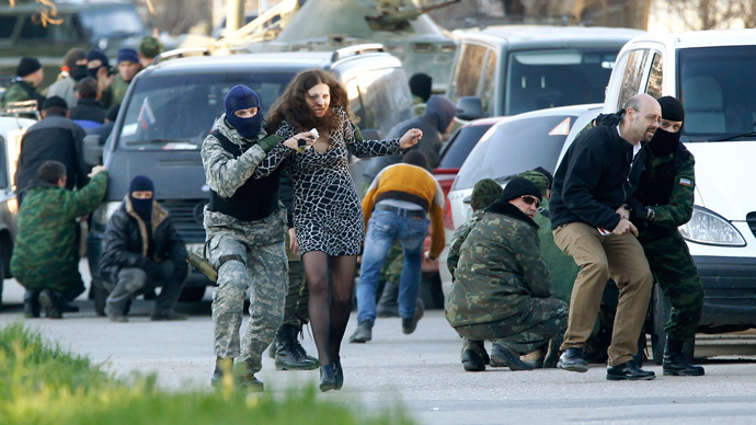 Crimean self-defense squads enter Belbek airbase