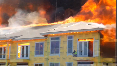 Russian woman jumps from 13th floor over unhappy love affair... and survives