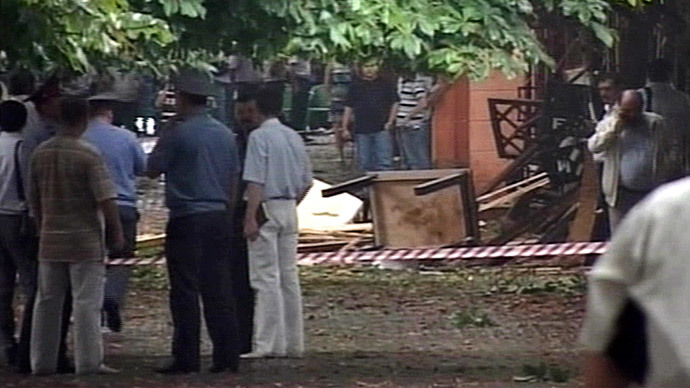 Blast site in central Pyatigorsk.(AFP Photo / NTV)