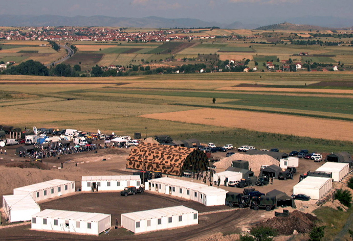 Aerial view of French NATO base in Kumanovo, Macedonia (Reuters / LB)