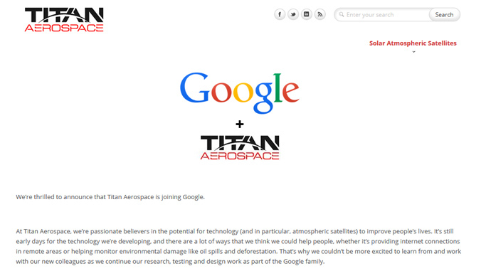 Screenshot from titanaerospace.com