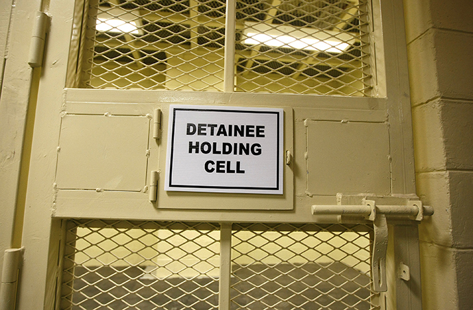 A detainee holding cell is pictured at a detention centre at the U.S. Bagram Air Base, north of Kabul (Reuters / Jonathon Burch)