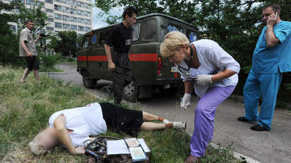 Shells hit school, kindergarten in Slavyansk amid Ukraine military op (VIDEO)