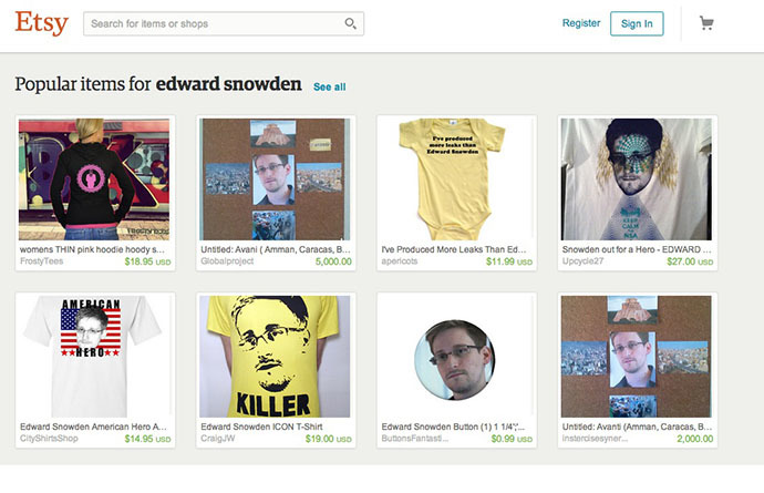 Screenshot from etsy.com
