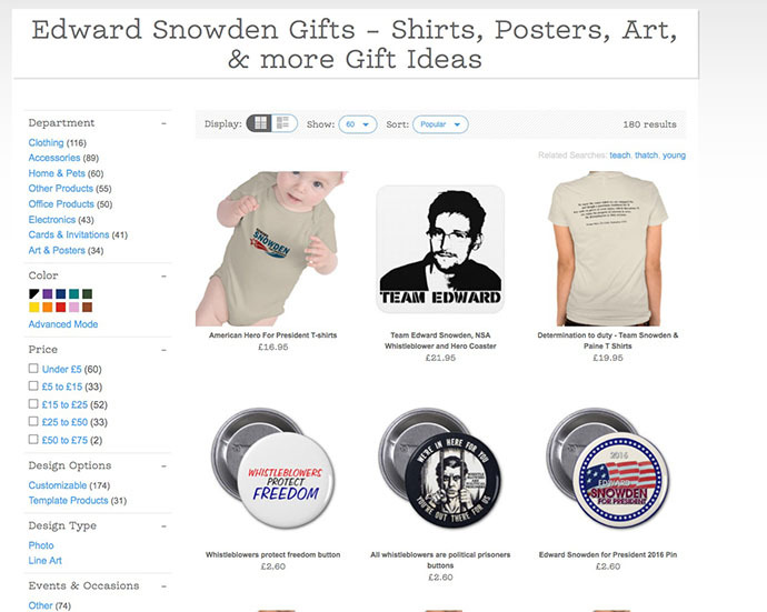 Screenshot from zazzle.co.uk