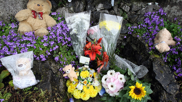 This picture shows a shrine in Tuam, County Galway on June 9, 2014, erected in memory of up to 800 children who were allegedly buried at the site of the former home for unmarried mothers run by nuns (AFP Photo / Paul Faith)