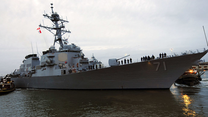 Second US guided-missile destroyer arrives in Europe