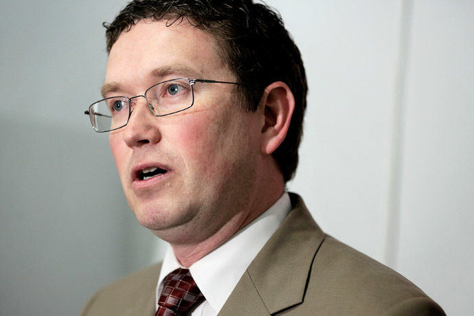 Rep. Thomas Massie (R-KY) (T.J. Kirkpatrick/Getty Images/AFP)