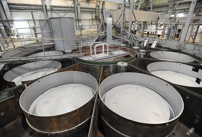 A reactor is assembled in the normally occupied area of Unit BN-800 of the Beloyarsk Nuclear Power Station (BNPS) in Sverdlovsk Region (RIA Novosti / Pavel Lisitsyn)