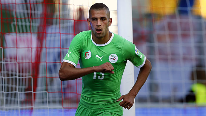 Algeria's Islam Slimani. (Reuters / Denis Balibouse)