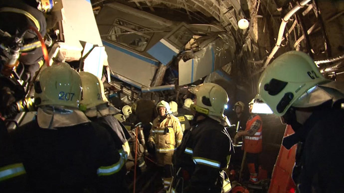 2 Metro workers held: Switch attached with wire blamed for fatal Moscow crash