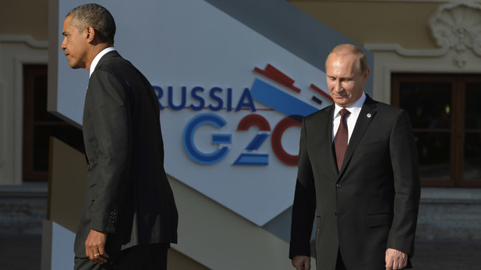 US President Barack Obama and Russiaâs President Vladimir Putin (R).(AFP Photo / Eric Feferberg)