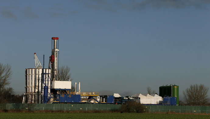 People living near to the Barton Moss IGas drilling site in Northern England are very concerned about loss of value in their house prices due to fracking in the district. (Reuters/Phil Noble)