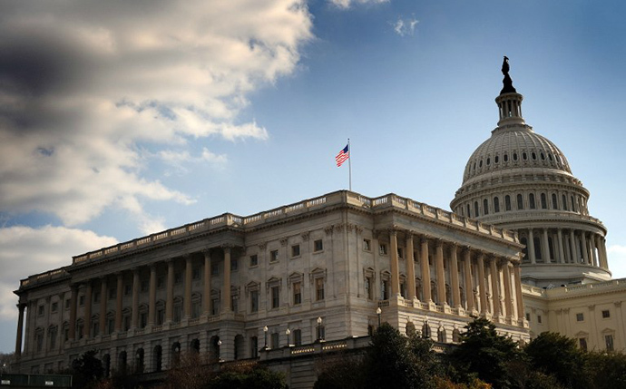 the US Senate and Capitol Dome in Washington. (AFP Photo / Tim Sloan)