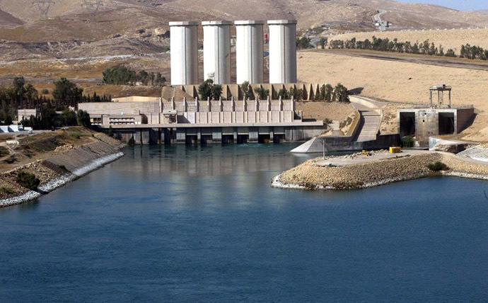 A general view shows the Mosul dam on the Tigris River around 50 kilometres north of the northern Iraqi city of Mosul. (AFP Photo / Ahmad Al-Rubaye)