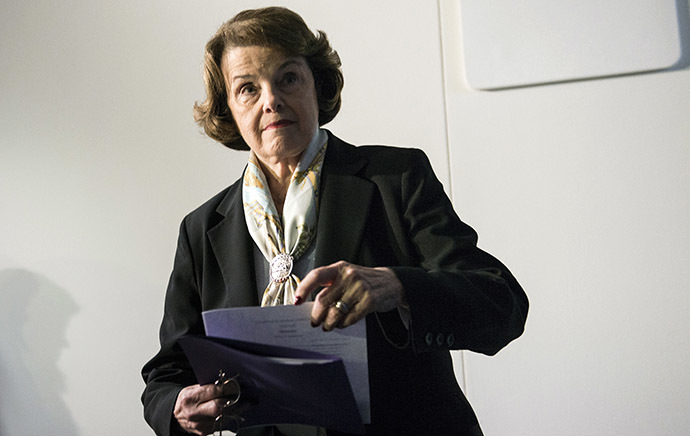 Concerns have arisen Britainâs US ambassador may have tried to lobby Senator Diane Feinstein in an effort to censor Britain's role in CIA rendition out of a soon-to-published Senate report. (AFP Photo / Bremdan Smialowski)