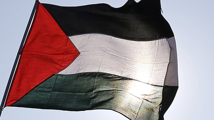 Giant Palestinian flag unfurled over NYC bridge during protest